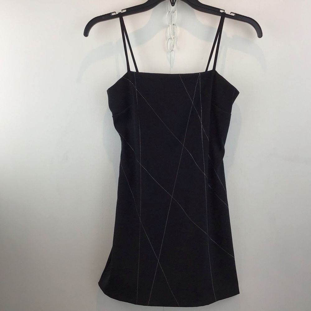 Byer Too! Vintage black stretch spaghetti strap dress. Size 9